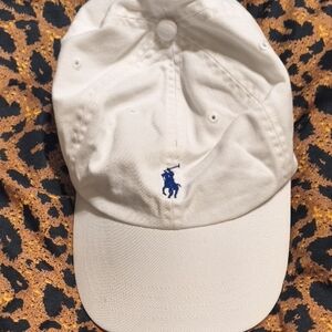 Polo by Ralph Lauren White Cap with Blue Accents